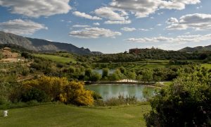tarjeta del campo de golf