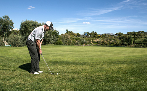 juego en el campo de golf