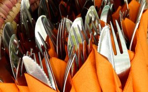 servicio de cubierto del restaurante Campo de Golf