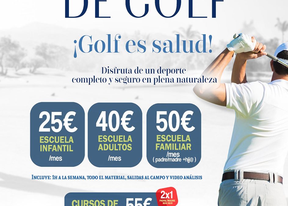El inicio de la nueva Academia de Golf del campo de golf de Antequera combina la posibilidad de practicar deporte al aire libre y en plena naturaleza de forma asequible, completa y totalmente segura